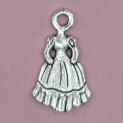 Dress shape steel Pendant Silver plated.