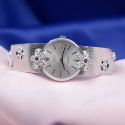 Rolex Cellini 18&14K White Gold & Silver watch w/Diamonds, Sapphires