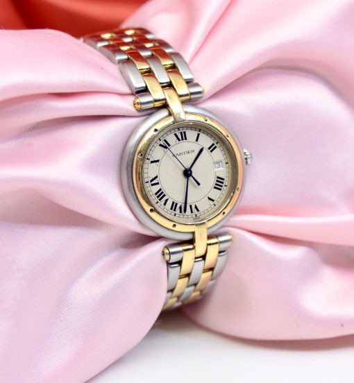 Cartier Panthere two line Stainless Steel&18K Yellow Gold Watch w/Date - Image 3