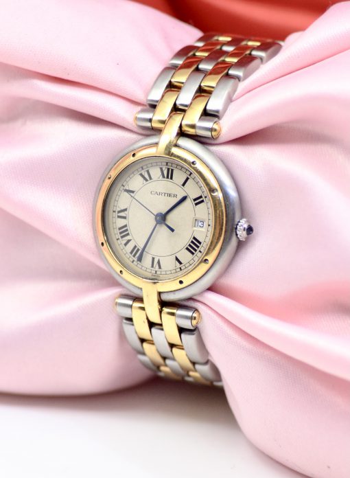 Cartier Panthere two line Stainless Steel&18K Yellow Gold Watch w/Date - Image 2