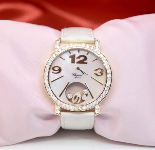 Chopard Happy Diamonds 18K Yellow Gold Watch w/Diamonds; floating diamonds 4176
