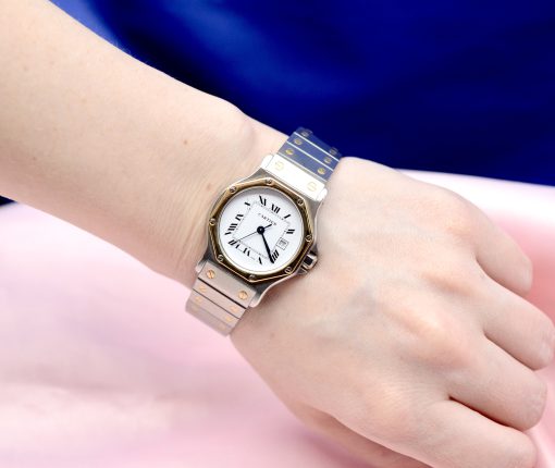 Cartier Santos Octagon Automatic Stainless Steel  & 18K Yellow Gold watch w/Date - Image 2
