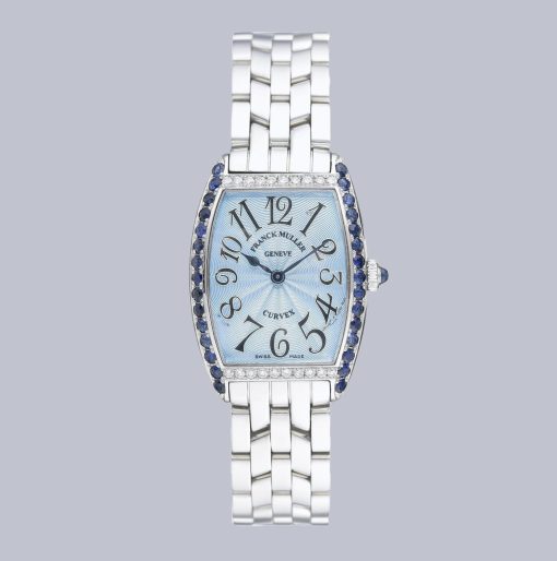Ladies Franck Muller Curvex  Stainless Steel watch w/Diamonds, Sapphires 1752 QZ - Image 10