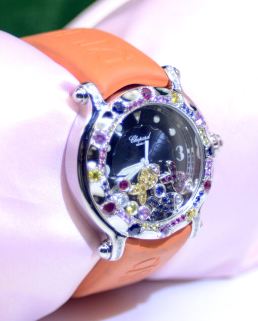 Chopard "Happy Sport" Watch Stainless Steel w/Rubies/Diamonds/Sapphires;Date&BOX - Image 3