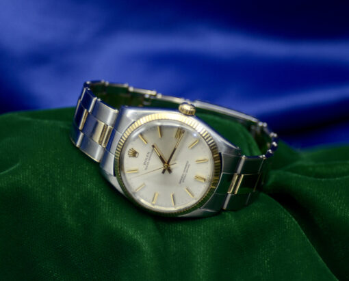 Men's Rolex Oyster Perpetual Stainless Steel & 14K Yellow Gold Watch 34mm Ref.1005 - Image 4