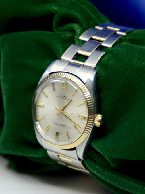 Men's Rolex Oyster Perpetual Stainless Steel & 14K Yellow Gold Watch 34mm Ref.1005 - Image 2