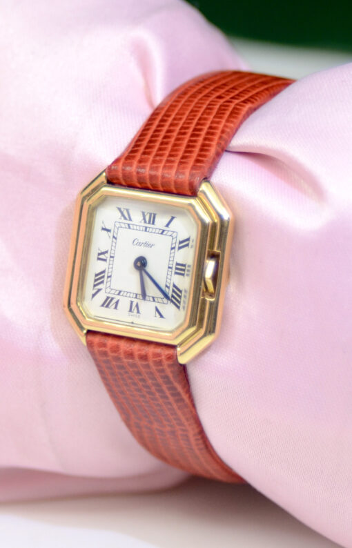 Vintage Cartier Ceinture Mechanical Watch 18K Yellow Gold 24mm - Image 3