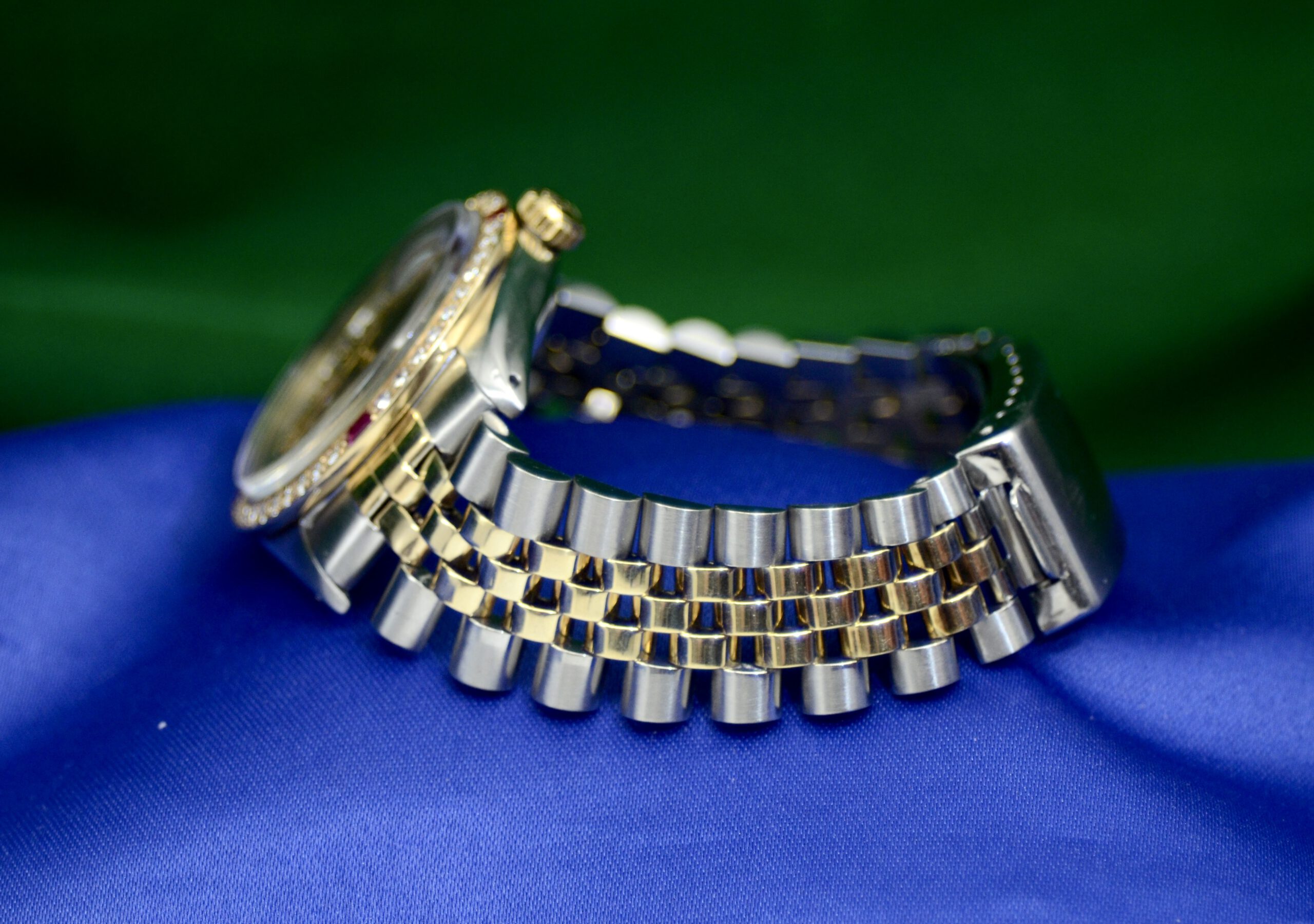 Rolex DateJust Watch 18K Yellow Gold & Stainless Steel w/Diamonds, Rubies - Image 6