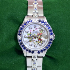 Ladies Rolex Oyster Perpetual DateJust SS watch w/Diamonds,Sapphires