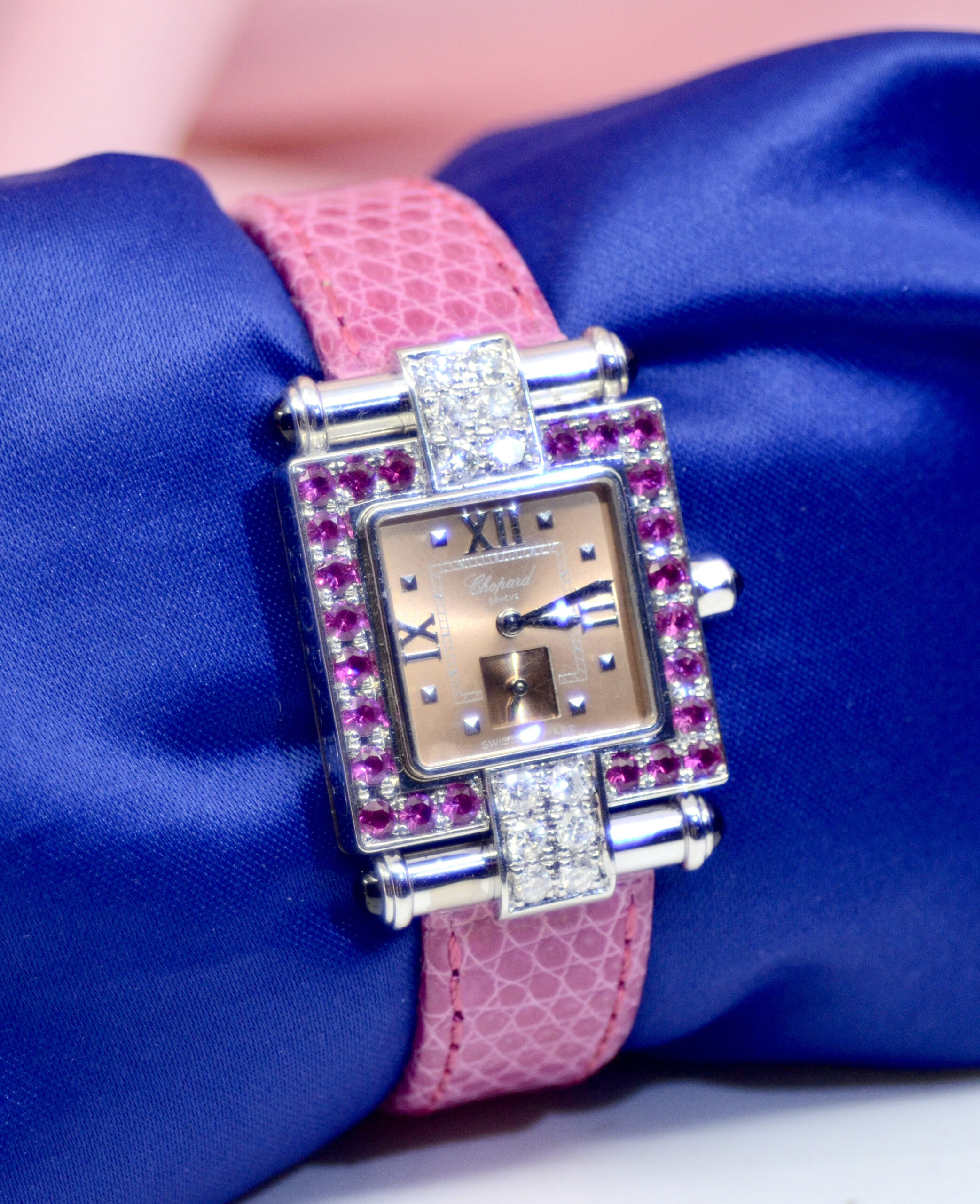 Chopard Imperiale in 18K White Gold watch with Diamonds, Rubies - Image 4