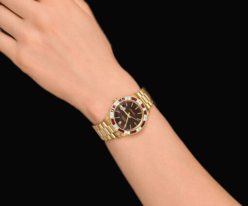 Rolex  DateJust Watch 31mm in 18K Yellow Gold  w/Diamonds, Rubies Ref. 6827 - Image 2
