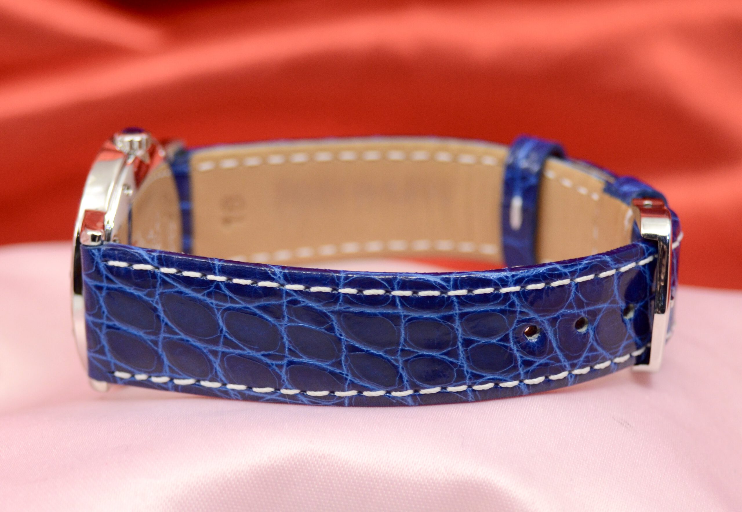 CARTIER Must De RONDE in White Gold VERMEIL watch w/Sapphires, Diamonds 1815 1 - Image 8