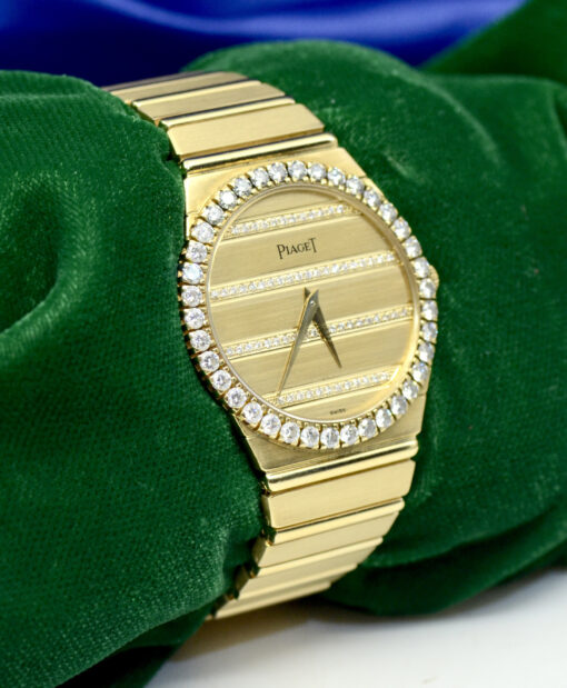 Men's Piaget Polo 18K Yellow Gold watch w/Diamonds & Box - Image 4