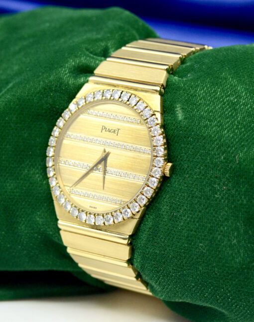 Men's Piaget Polo 18K Yellow Gold watch w/Diamonds & Box - Image 5