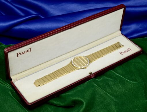 Men's Piaget Polo 18K Yellow Gold watch w/Diamonds & Box - Image 2