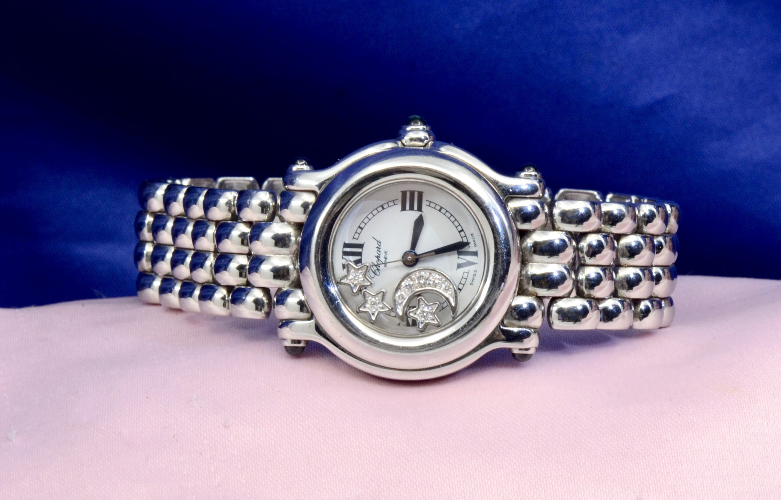 Women's Chopard Happy Sport Stainless Steel watch w/Diamonds Ref.8245 & box - Image 5