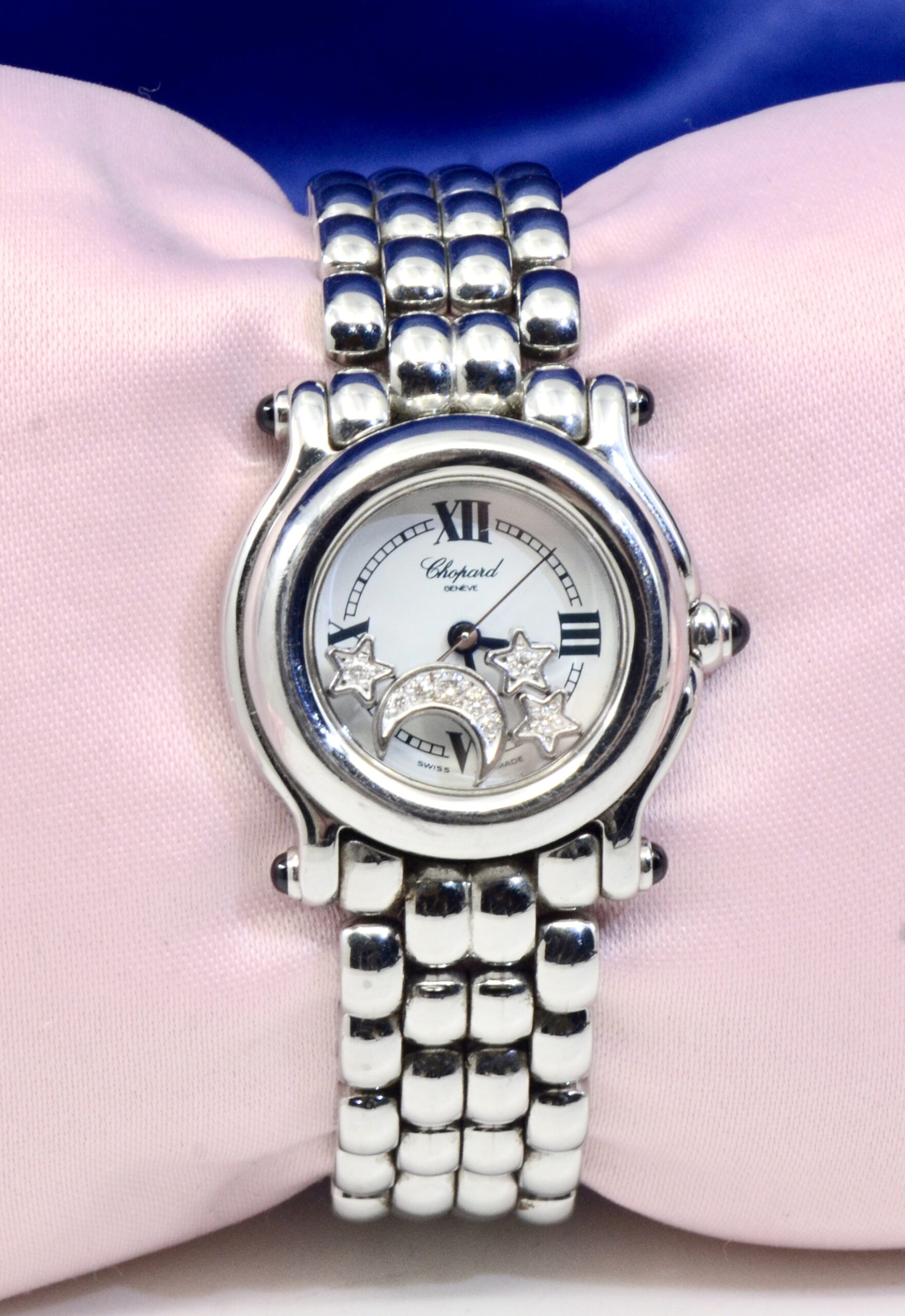 Women's Chopard Happy Sport Stainless Steel watch w/Diamonds Ref.8245 & box