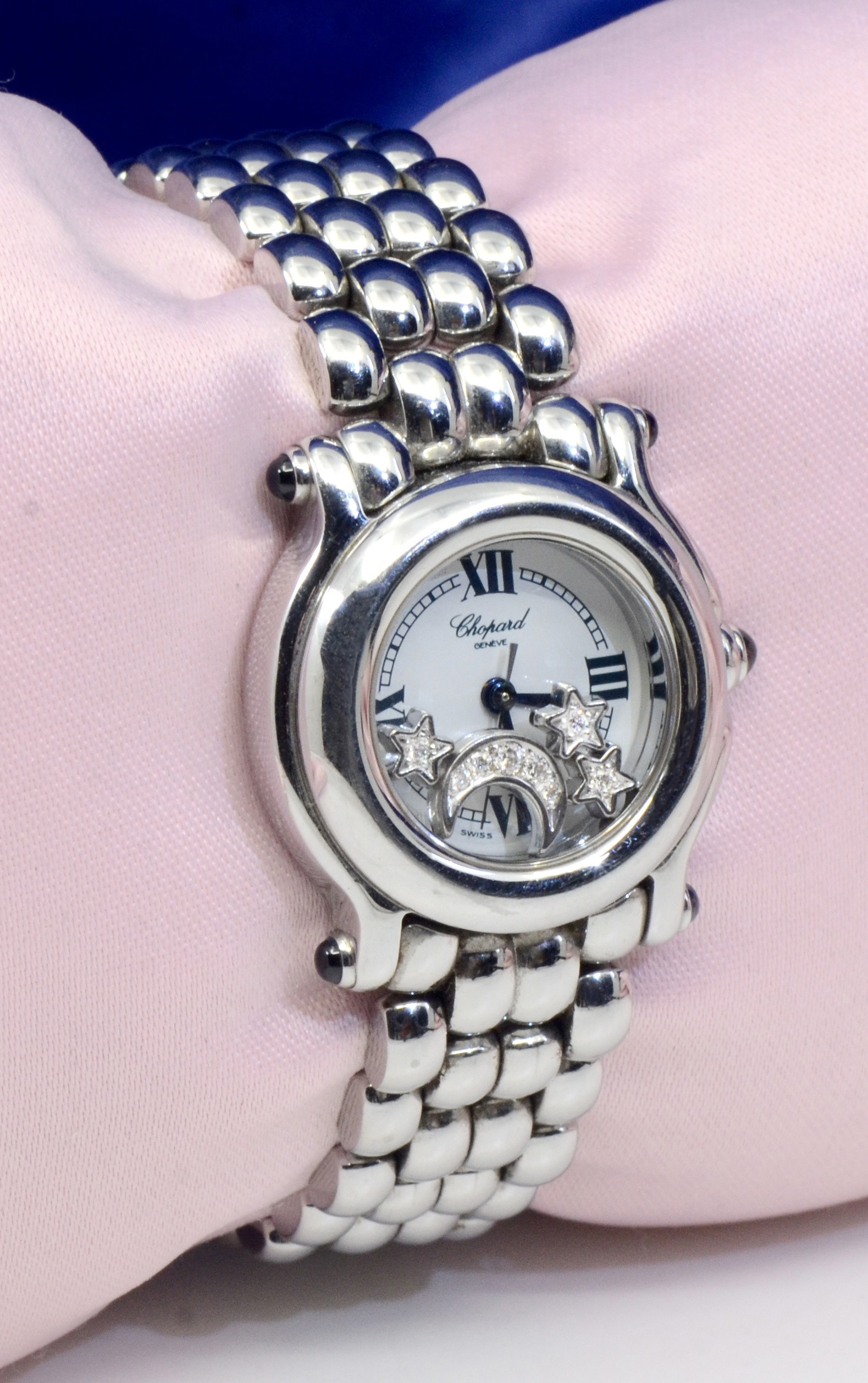 Women's Chopard Happy Sport Stainless Steel watch w/Diamonds Ref.8245 & box - Image 4