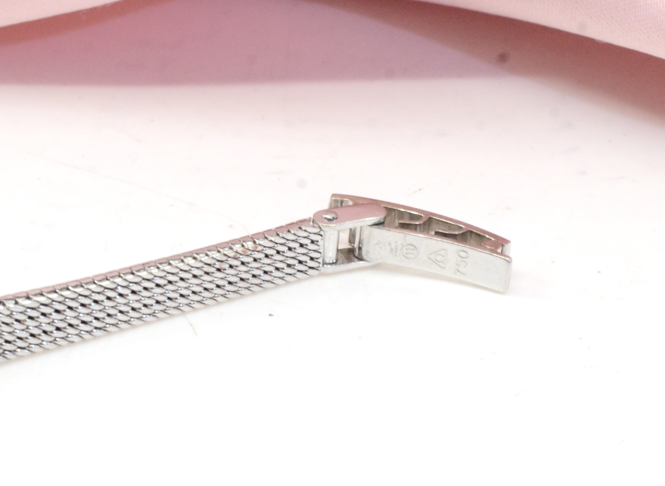 Vintage Women's Omega De Ville 18K White Gold watch with Diamonds 24.8GM - Image 9