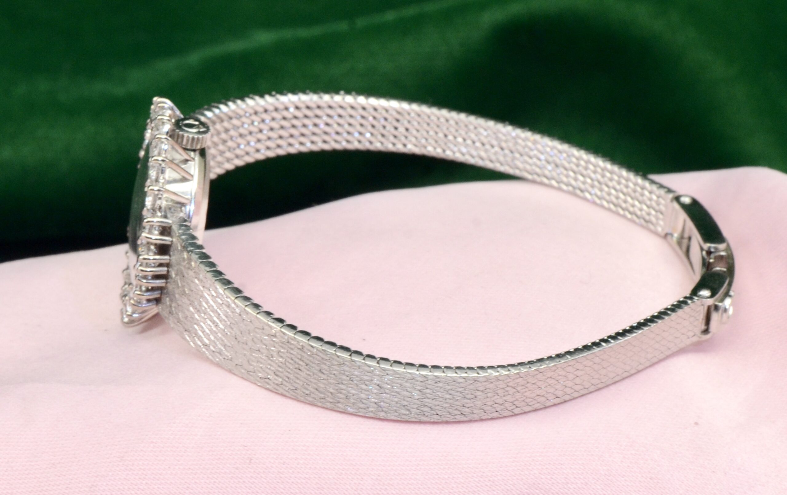 Vintage Women's Omega De Ville 18K White Gold watch with Diamonds 24.8GM - Image 7