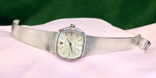 Rolex Cellini 18K White Gold & Silver watch with Diamonds,Sapphires,Rubies Ref.3801 46.3 GM - Image 5