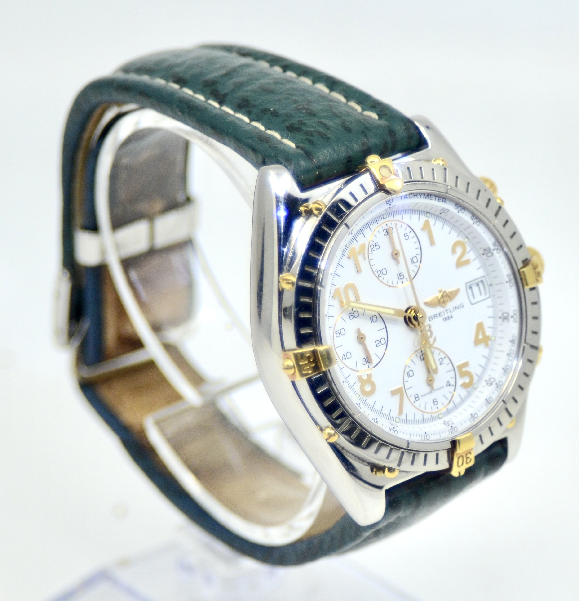 Mens' Breitling Chronomat Stainless Steel & 18K Yellow Gold Automatic watch 39mm Ref.B13050.1 - Image 9