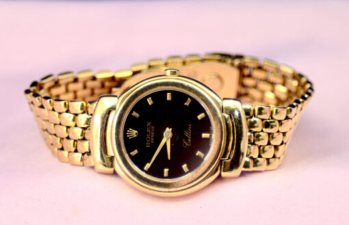 Women's Rolex Cellini 18K Yellow Gold Quartz watch Ref.6621 w/black dial 68.4 GM - Image 5
