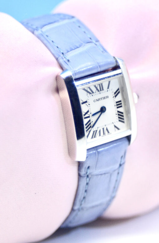 2000s Ladies' CARTIER Tank Francaise 18K White Gold watch Ref. 2403;box & papers - Image 4