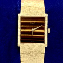 Vintage Men's Piaget 18K Yellow Gold watch w/Tiger Eye dial 76.8GM Ref.2 2365