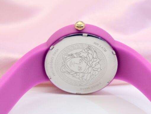 Versace Womens Medusa Pop Pink Strap Fashion Quartz Watch  39mm with pouch case - Image 6