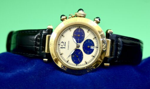 Men's Cartier Pasha Chronograph Quartz watch in 18K Yellow Gold Ref.30009 - Image 5