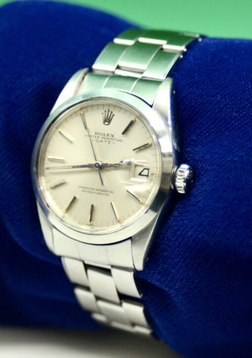 Men's Rolex Oyster Perpetual Date Stainless Steel Watch Ref.1500 34mm - Image 2