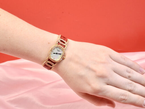 Patek Philippe Ellipse 18K Yellow Gold Quartz watch Ref. 4830 with Diamonds,Rubies,Sapphires - Image 2