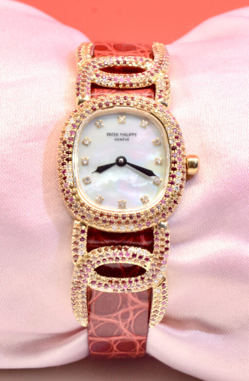 Patek Philippe Ellipse 18K Yellow Gold Quartz watch Ref. 4830 with Diamonds,Rubies,Sapphires