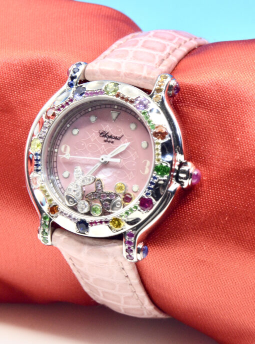 Chopard Happy Sport watch Stainless Steel w/Diamonds,Sapphires,Rubies Ref.27/8921 - Image 4
