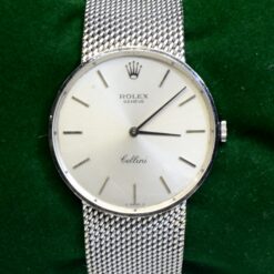 Vintage Men's Rolex Geneve Cellini watch in 18K White Gold Ref.4088 69.9 GM