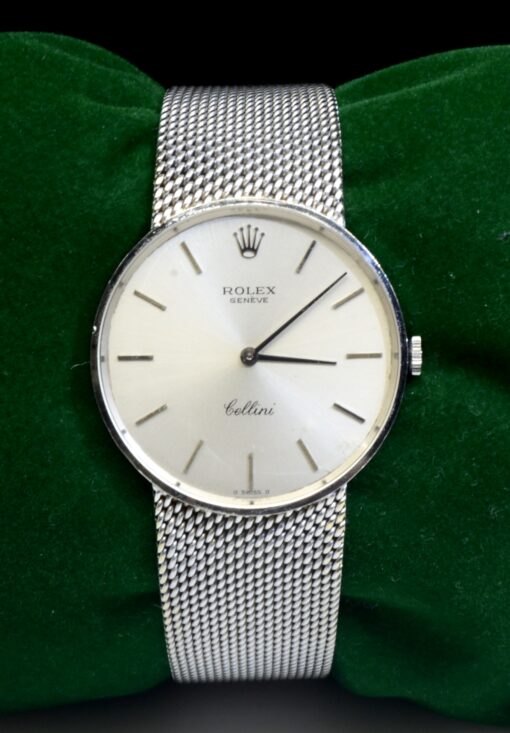 Vintage Men's Rolex Geneve Cellini watch in 18K White Gold Ref.4088 69.9 GM