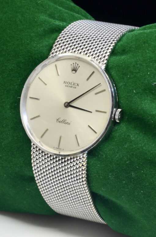 Vintage Men's Rolex Geneve Cellini watch in 18K White Gold Ref.4088 69.9 GM - Image 3