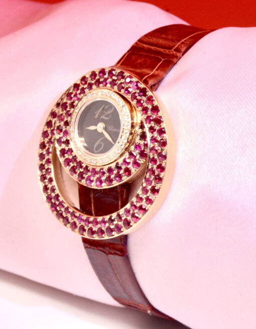 Chopard Double Loop watch in 18K Rose Gold w/Diamonds &Rubies Ref. 4534/1 129198 - Image 3