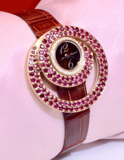 Chopard Double Loop watch in 18K Rose Gold w/Diamonds &Rubies Ref. 4534/1 129198 - Image 4