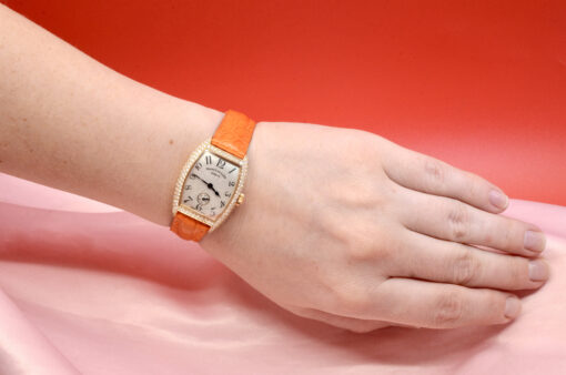 Franck Muller Cintree Curvex 18K Yellow Gold w/Diamonds Ref.1751S6PMD box/papers - Image 2