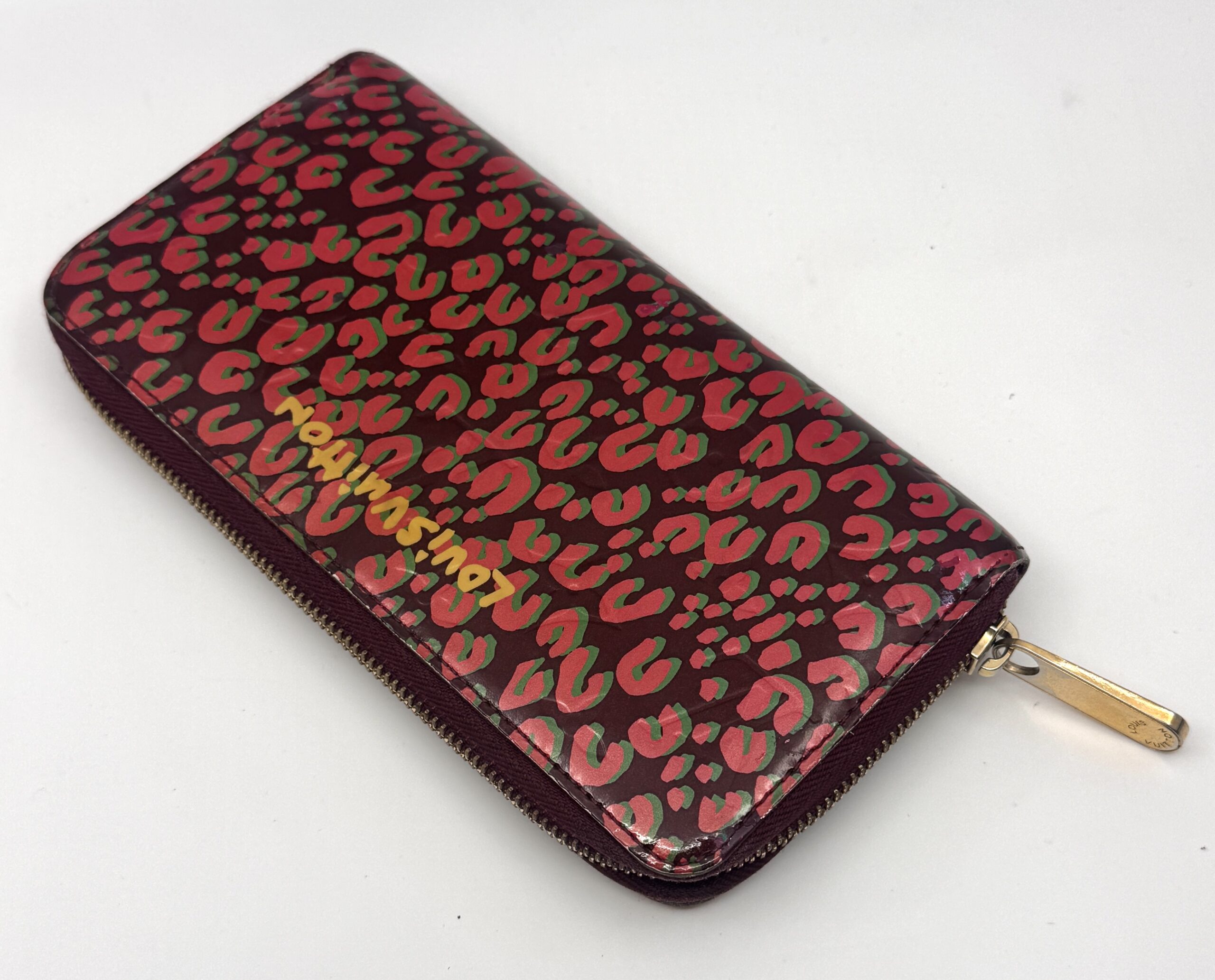 Louis Vuitton Zippy Wallet-Vernis Leopard Pattern in Rouge Fauviste M91477 - Image 3