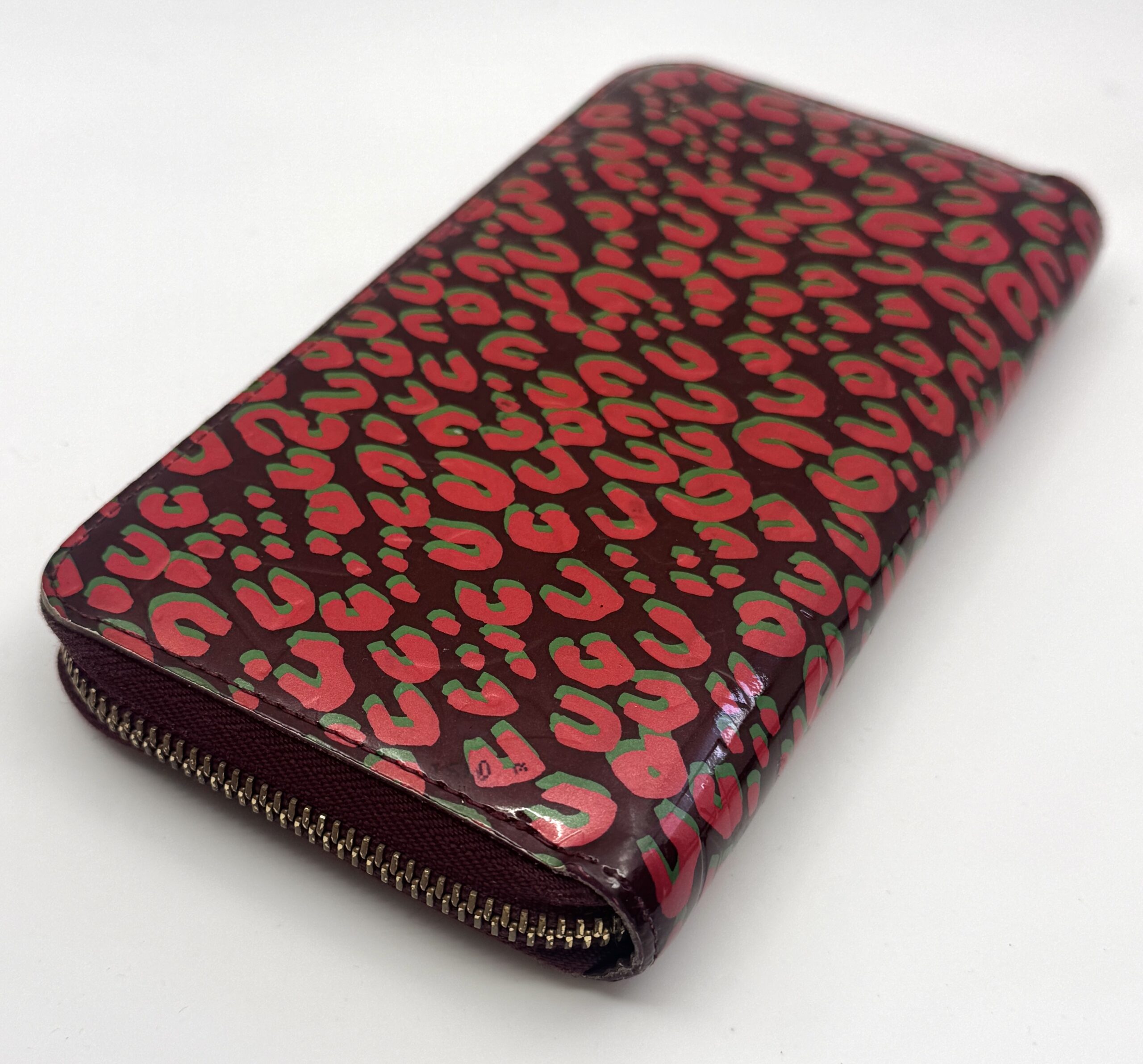 Louis Vuitton Zippy Wallet-Vernis Leopard Pattern in Rouge Fauviste M91477 - Image 5