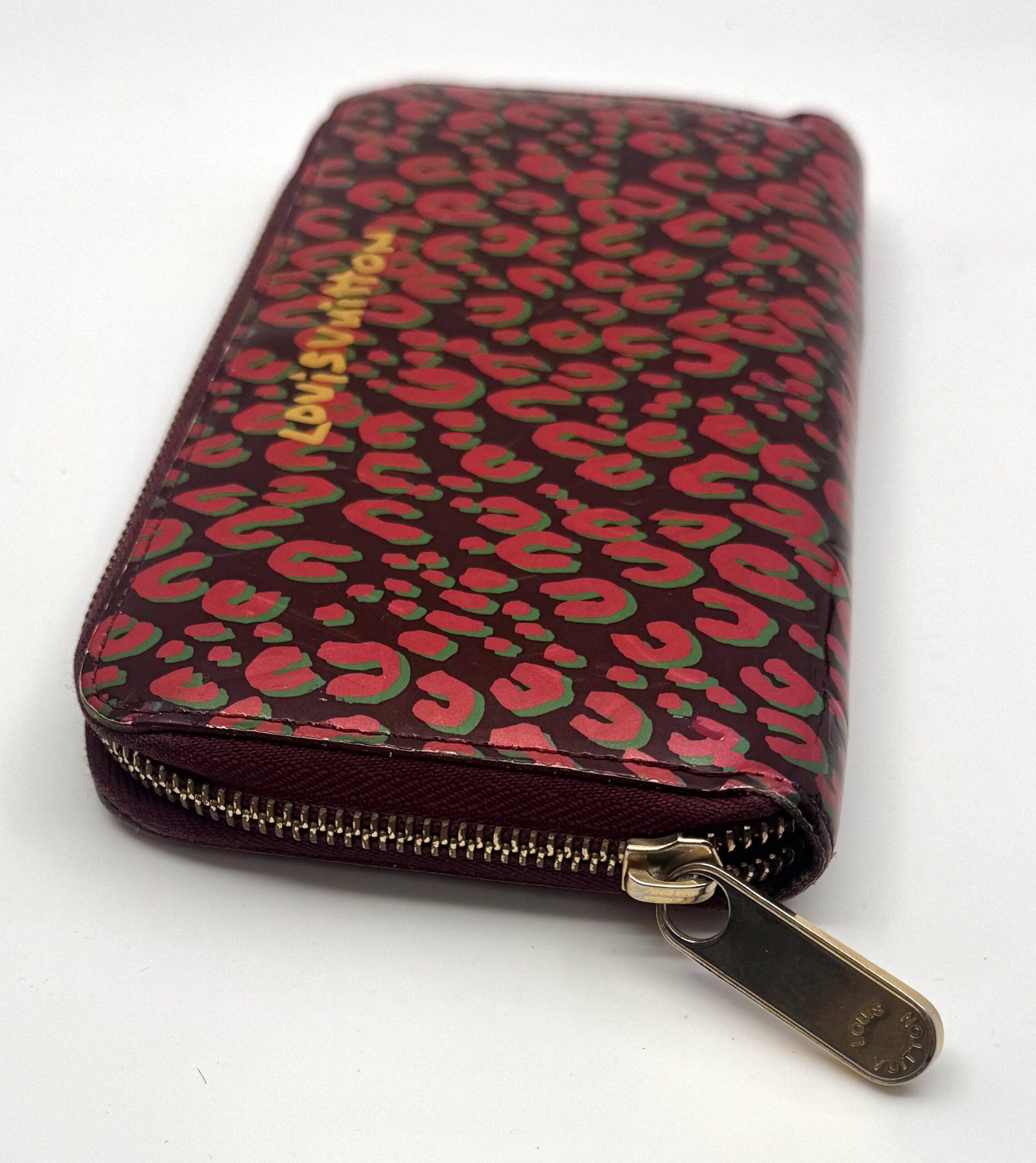 Louis Vuitton Zippy Wallet-Vernis Leopard Pattern in Rouge Fauviste M91477 - Image 7