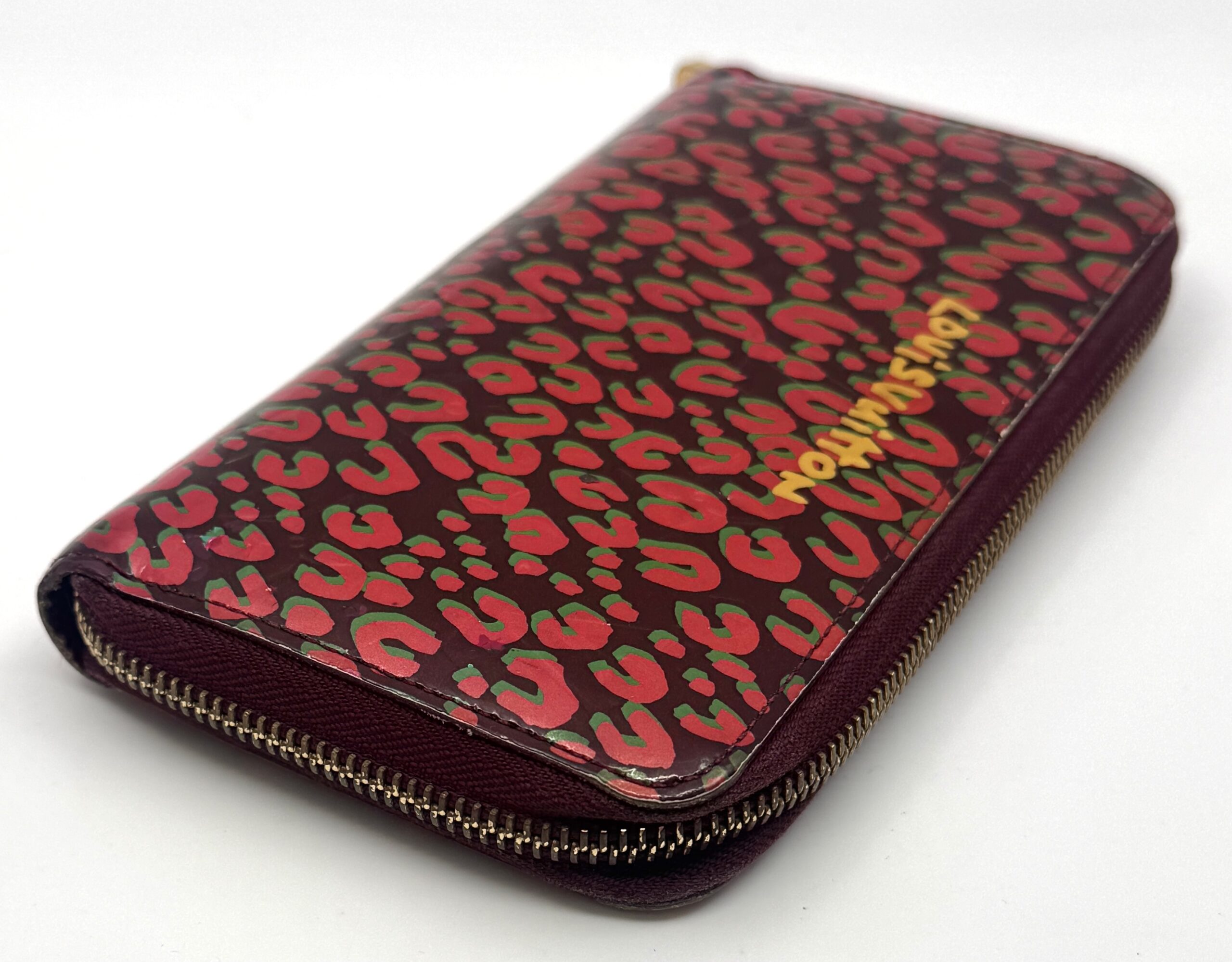 Louis Vuitton Zippy Wallet-Vernis Leopard Pattern in Rouge Fauviste M91477 - Image 8