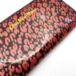 Louis Vuitton Zippy Wallet-Vernis Leopard Pattern in Rouge Fauviste M91477