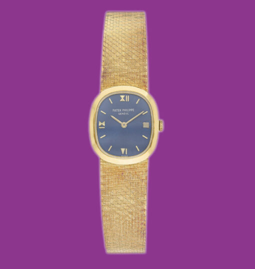 Vintage 1980s Ladies Patek Philippe Geneve 18K Yellow Gold watch Ref.4132/1
