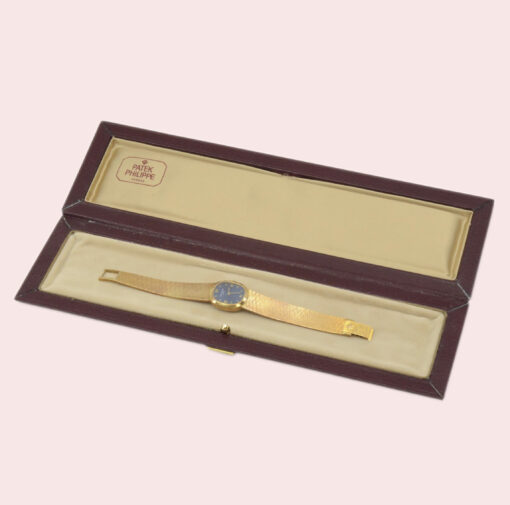 Vintage 1980s Ladies Patek Philippe Geneve 18K Yellow Gold watch Ref.4132/1 - Image 3