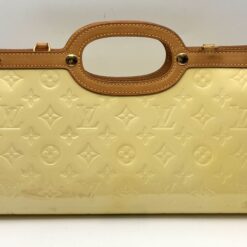 Authentic Louis Vuitton Monogram Vernis Roxbury Drive Handbag M91374, Yellow color