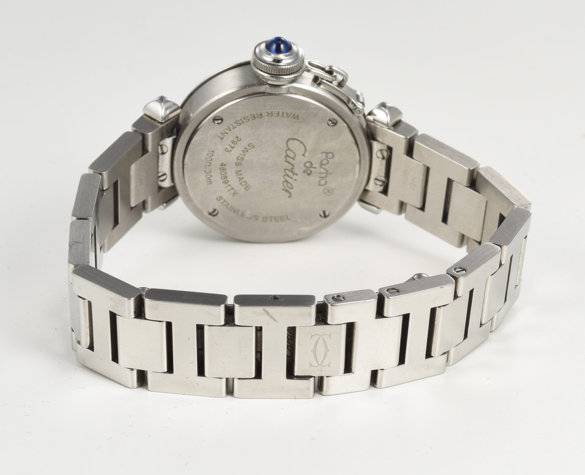 Ladies' 2000s Cartier Pasha watch in Stainless steel with Sapphires Ref. 2973 - Image 9